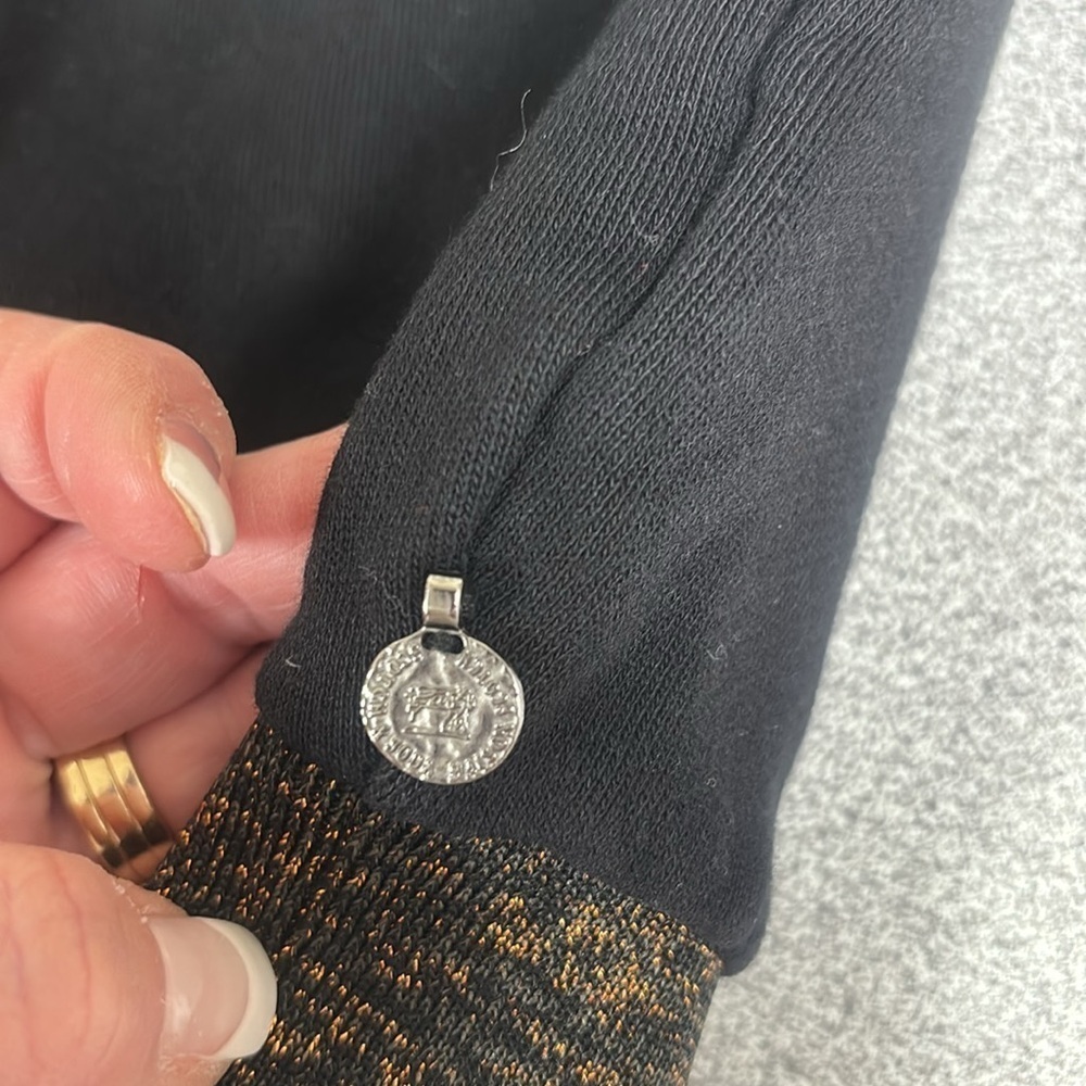 Scotch & Soda Madison Scotch Black Sweatshirt with Floral Sleeve Accents - Picture 8 of 10